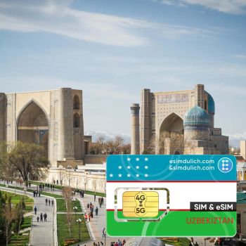 Sim du lịch Uzbekistan 15 Ngày Tốc Độ Cao